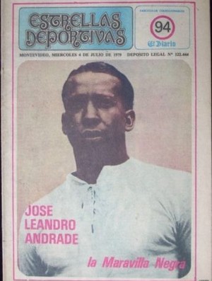 José Leandro Andrade, único membro negro da seleção uruguaia campeã olímpica em 1924 e 1928 (Foto: Reprodução)