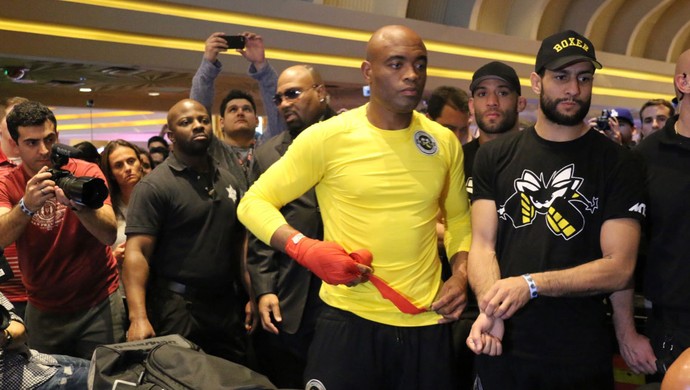 treino aberto Anderson Silva, spider (Foto: Evelyn Rodrigues)