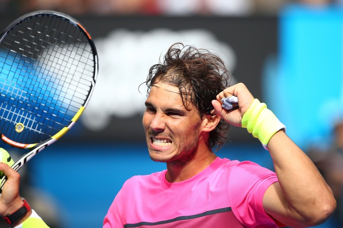 Nadal vibra com mais um ponto marcado contra sul-africano (Foto: Clive Brunskill / Getty Images)