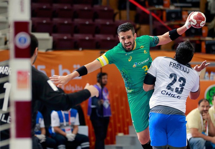 Zeba (Fernando Pacheco) Brasil x Chile Handebol (Foto: Reuters)