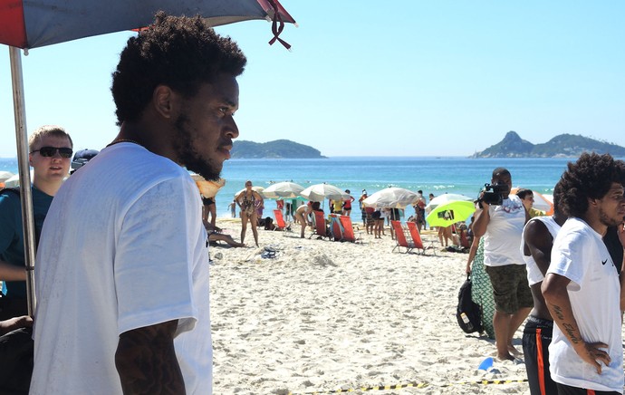 Treino Shakhtar Praia Rio de Janeiro (Foto: Cintia Barlem)