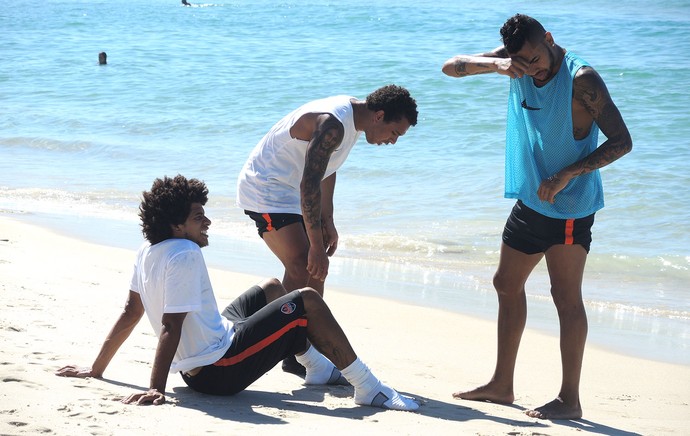 Treino Shakhtar Praia Rio de Janeiro (Foto: Cintia Barlem)