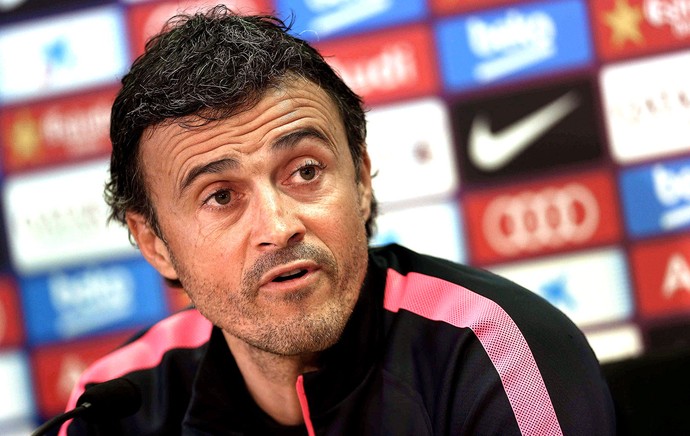 Luis Enrique, Coletiva Barcelona (Foto: Agência EFE)