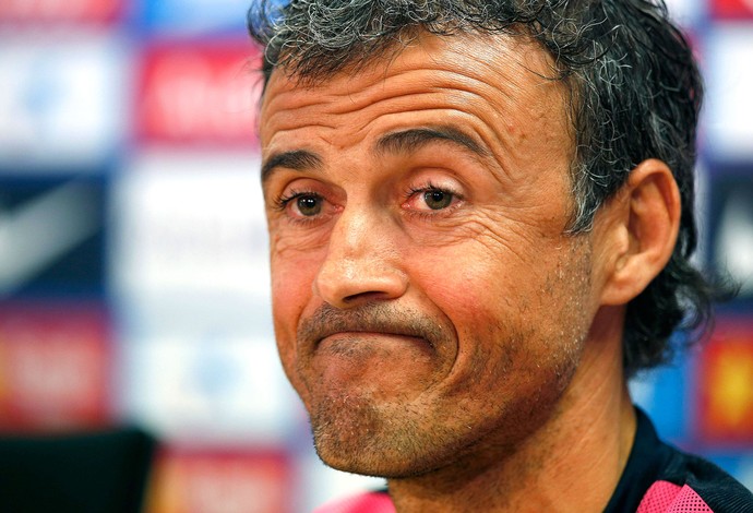 Luis Enrique, Coletiva do Barcelona (Foto: Reuters)