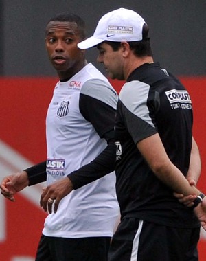 Robinho e Enderson Santos (Foto: Ivan Storti / Santos FC)