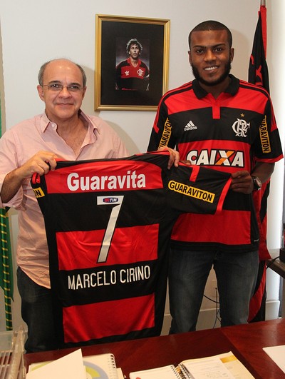 Apresentação Marcelo Cirino Flamengo (Foto: Gilvan de Souza / Flamengo)