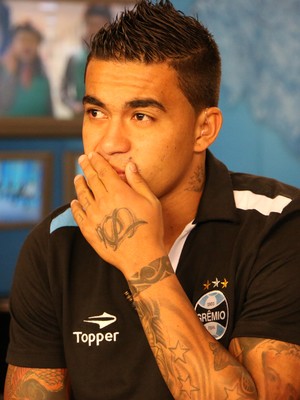 Dudu Grêmio entrevista (Foto: Eduardo Deconto/GLOBOESPORTE.COM)