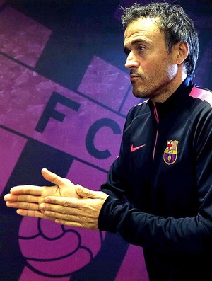 Luis Enrique, Coletiva Barcelona (Foto: Agência EFE)