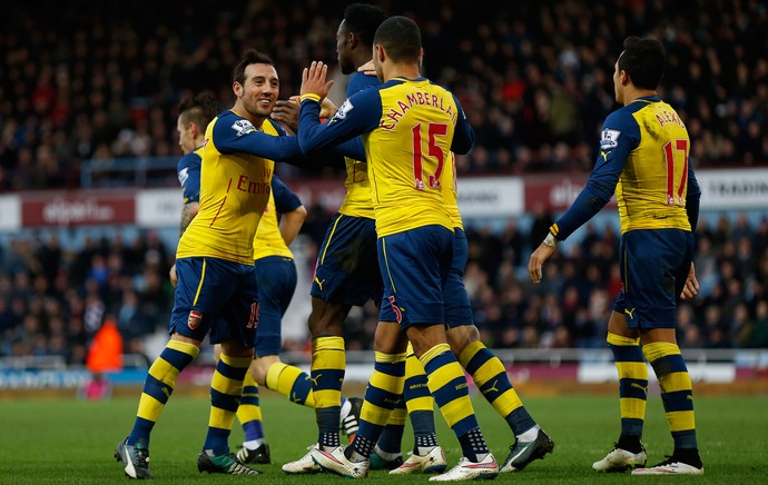 West ham x Arsenal - Comemoração Welbeck  (Foto: Getty)