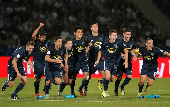 Auckland City, comemoração (Foto: AP)