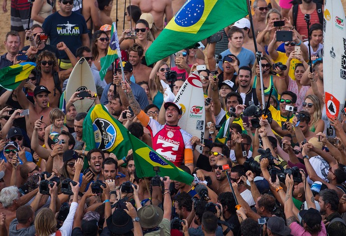 Gabriel Medina, campeão, surfe, Pipeline (Foto: Cestari / ASP)