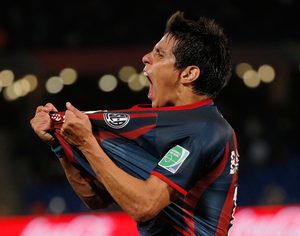 San Lorenzo x Auckland - Pablo Barrientos Comemora gol  (Foto: AP)