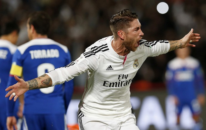 Sergio Ramos, gol Real Madrid x Cruz Azul (Foto: EFE)