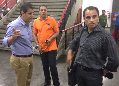 Vanderlei Luxemburgo e Rodrigo Caetano, Flamengo (Foto: Vicente Seda)