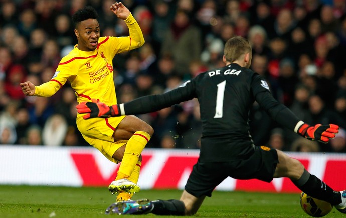 sterling de gea Manchester United x Liverpool (Foto: Reuters)