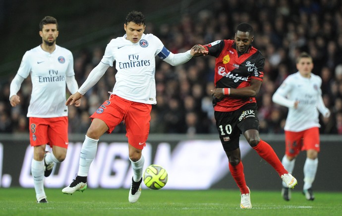 Faure Thiago silva paris saint-germain psg x guingamp (Foto: AFP)