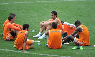 Jogadores Fluminense campo (Foto: Richard Souza)