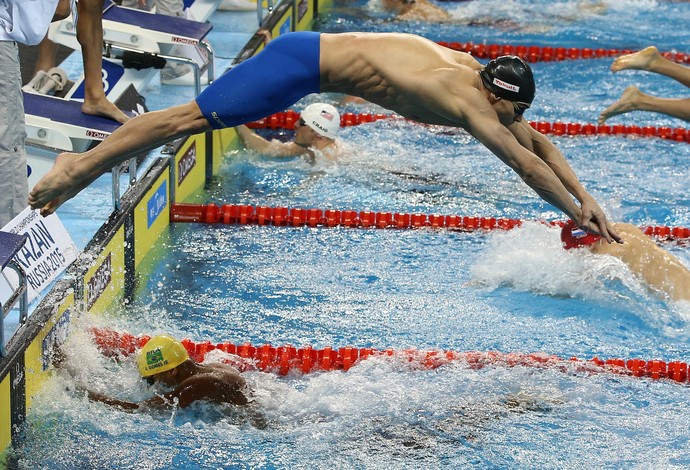 Revezamento 4x50m Brasil - eliminatórias - Mundial de Doha (Foto: Satiro Sodré/SSPRESS)