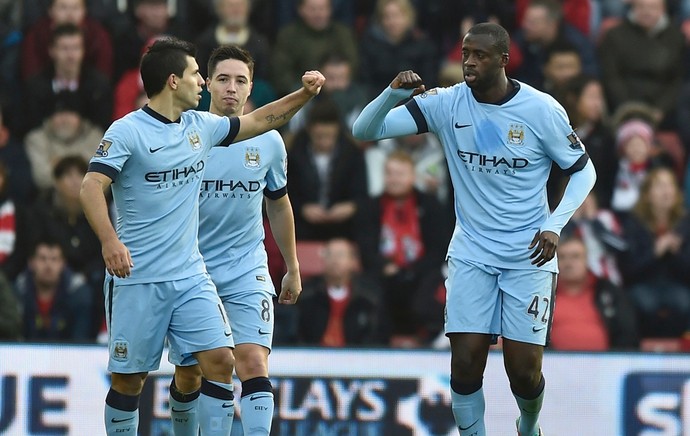 Southampton x Manchester City - comemoração de gol (Foto: Reuters)