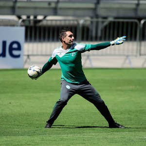 Fernando Prass Treino Palmeiras Arena Palmeiras (Foto: Marcos Ribolli)