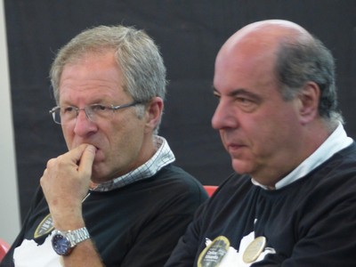 Carlos Eduardo Pereira e Nelson Mufarrej eleições Botafogo (Foto: Sofia Miranda)