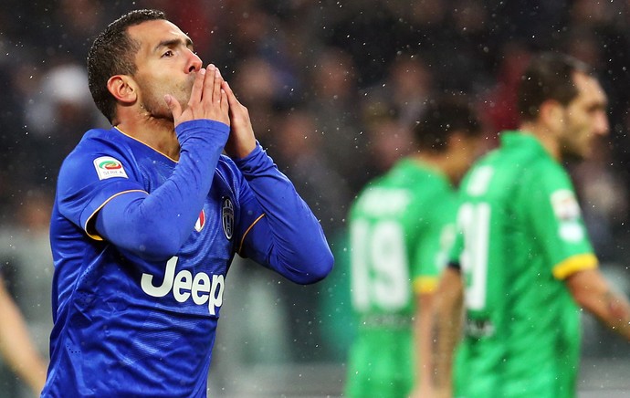 Juventus x Parma - Tevez comemora gol (Foto: AFP)