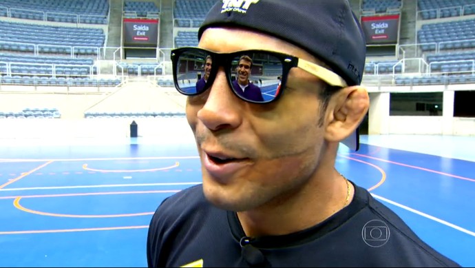 José Aldo retornou ao Maracanãzinho (Foto: Reprodução TV Globo)