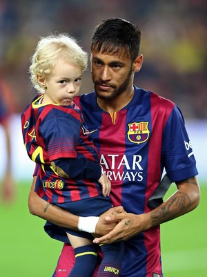 neymar filho  Barcelona x Celta de Vigo (Foto: EFE)