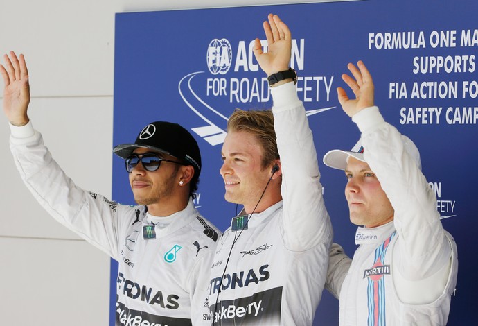 rosberg bottas hamilton  formula 1 eua (Foto: AP)