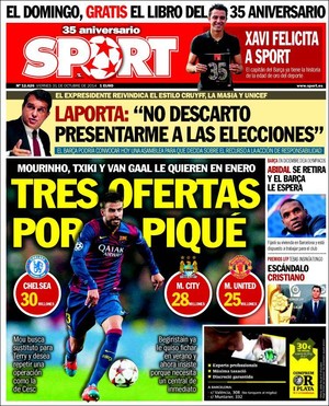 Piqué jornal Sport (Foto: Reprodução)