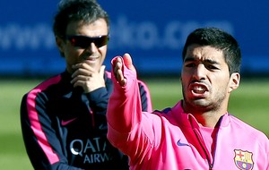 treino Luis Enrique e Suárez barcelona (Foto: Efeservicios)