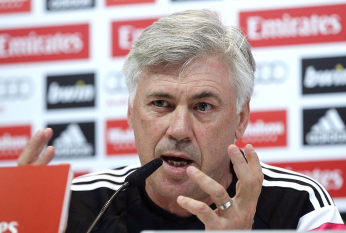 Ancelotti, Treino do Real Madrid (Foto: EFE)