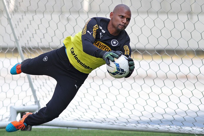 Jefferson Coletiva Botafogo (Foto: Vitor Silva / SSPress)