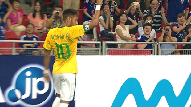 Neymar gol Brasil x Japão (Foto: Reprodução)