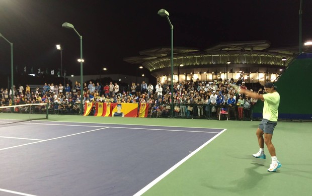 Nadal treinando em Xangai (Foto: Reprodução Facebook)