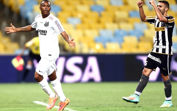 Robinho comemora gol do Santos contra o Botafogo (Foto: Wilton Junior / Agência estado)