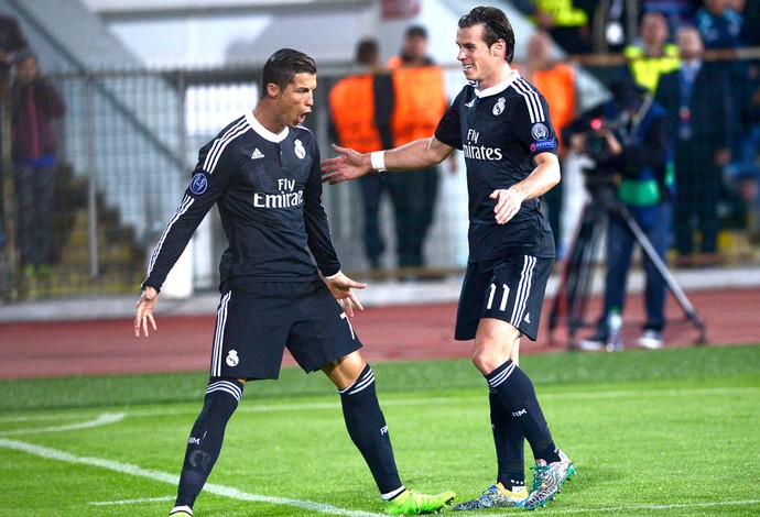 Cristiano Ronaldo comemora gol do Real Madrid contra o Ludogorets  (Foto: Agência AFP)