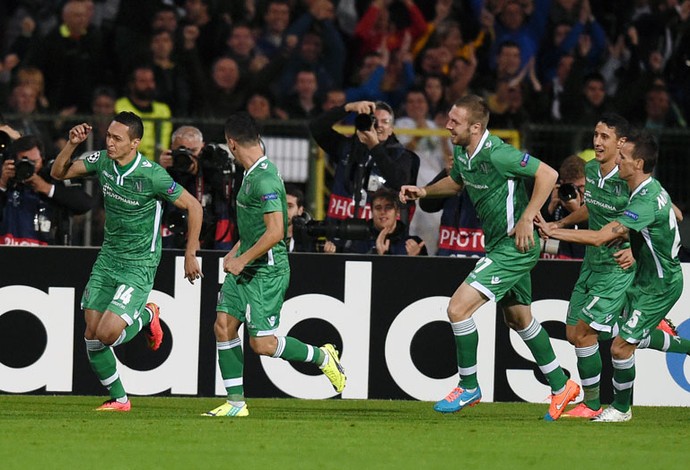 Ludogorets x Real Madrid - Marcelinho comemora gol  (Foto: AFP)