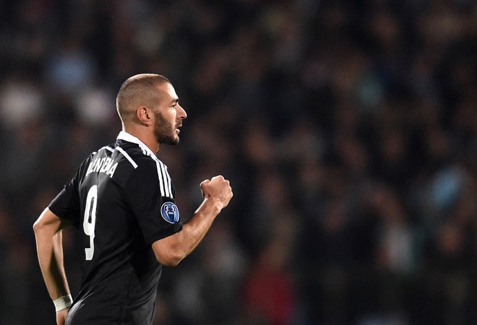 Ludogorets x Real Madrid - Benzema comemora gol (Foto: AFP)