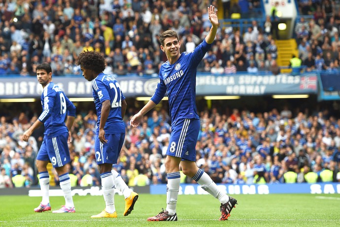 Oscar, Chelsea x Aston Villa (Foto: AP)