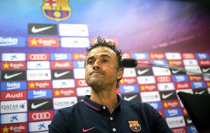 Luis Enrique, Coletiva Barcelona (Foto: Agência EFE)