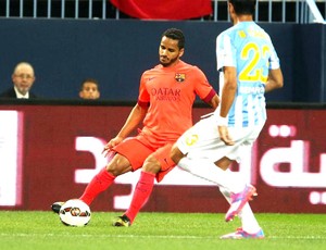 Douglas, Malaga X Barcelona (Foto: Reprodução / Twitter)