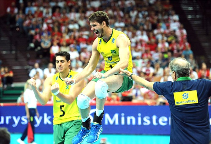 Bruno, França X Brasil- Mundial de Vôlei (Foto: Divulgação / FIVB)