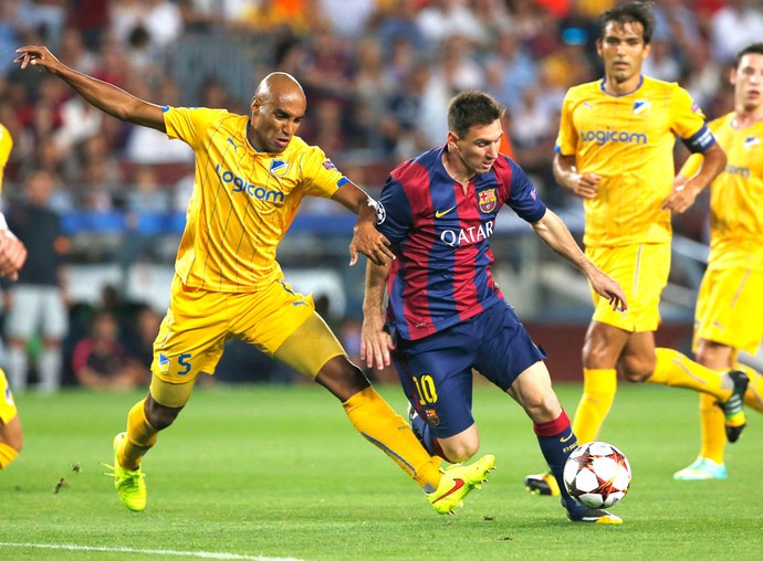 Messi Barcelona X Apoel (Foto: Agência AF)