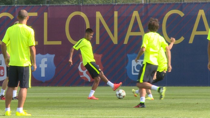 Neymar treino Barcelona (Foto: Reprodução)