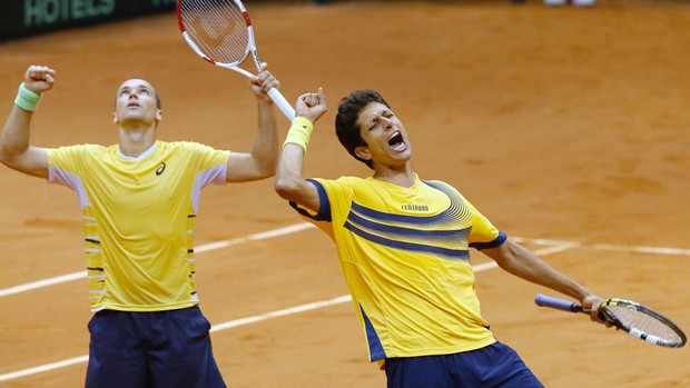 Marcelo Melo e Bruno Soares Copa Davis (Foto: Vipcomm)