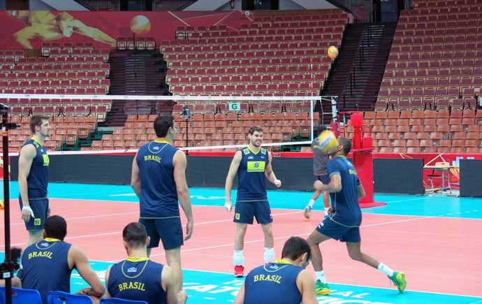 Seleção Brasileira de vôlei masculino  (Foto: Danielle Rocha)