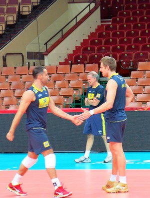 Seleção Brasileira de vôlei masculino  (Foto: Danielle Rocha)