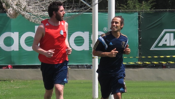 Bruno e Valdivia Palmeiras (Foto: Marcelo Hazan)