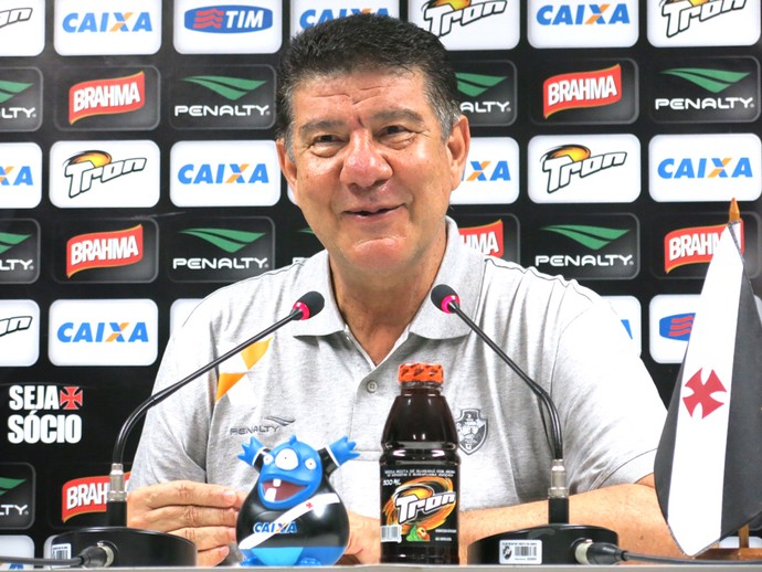 Joel Santana Coletiva Vasco (Foto: Edgard Maciel)